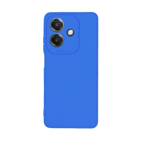 Oppo A40 Blue Silicone Gel Case With 3D Camera Protector