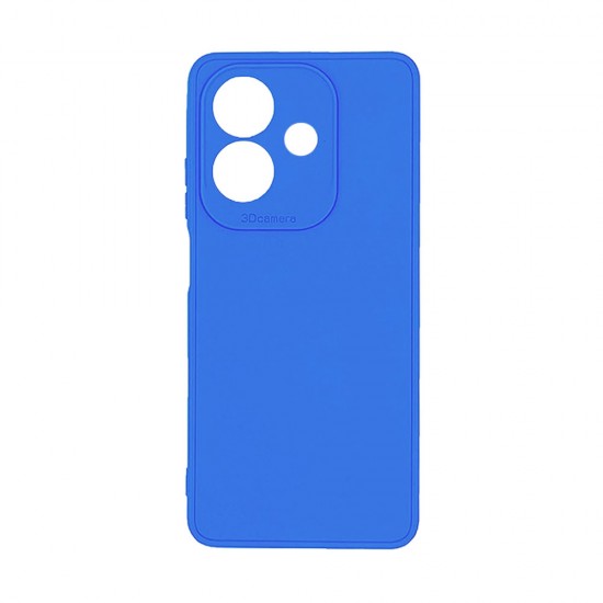 Oppo A40 Blue Silicone Gel Case With 3D Camera Protector