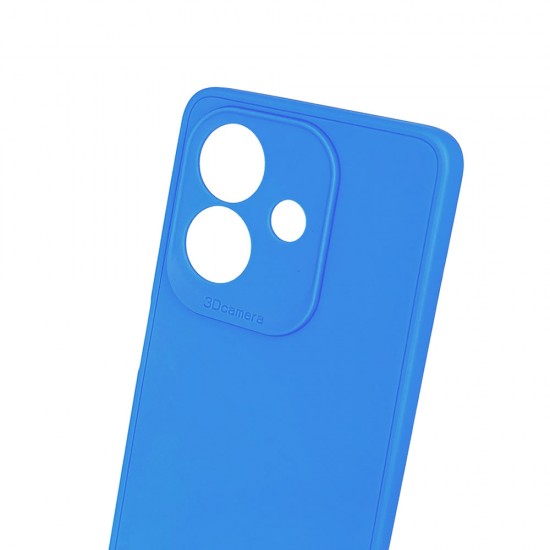 Oppo A40 Blue Silicone Gel Case With 3D Camera Protector