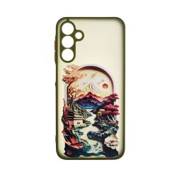 Samsung Galaxy A15 Mountain Green Silicone Case With Camera Protector