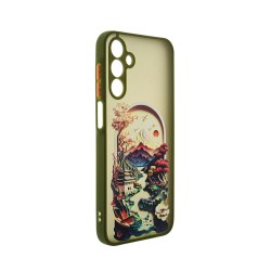 Samsung Galaxy A15 Mountain Green Silicone Case With Camera Protector
