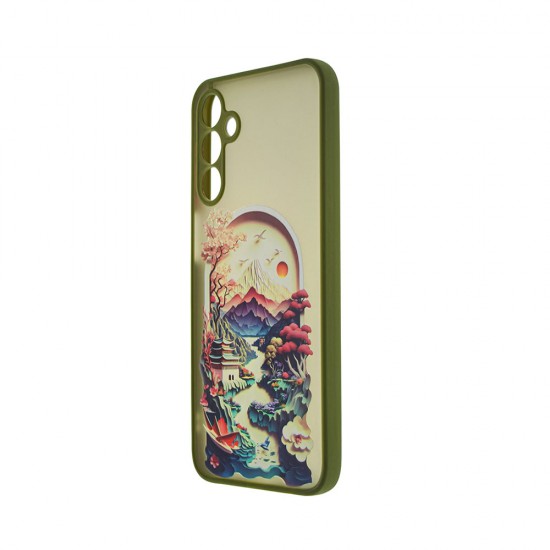 Samsung Galaxy A15 Mountain Green Silicone Case With Camera Protector Samsung Galaxy A15 Mountain Green Silicone Case With Camera Protector