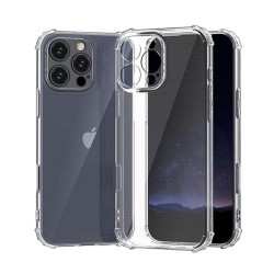 Capa Silicone Anti-Choque Apple Iphone 16 Pro Max Transparente Com Protetor De Câmera