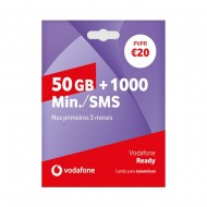 Tarjeta SIM Vodafone Ready 95GB+1000min/SMS Incluye Tarifa 4 Semanas
