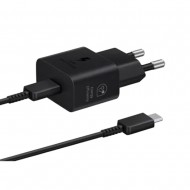 Carregador 240v Samsung Ep-T2510 Preto 25w Tipo-C Para Tipo-C