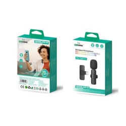 Microfone New Science Ws-01 Preto Wireless Para Tipo C