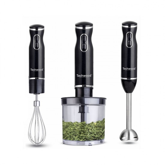 Techwood TMS-9666 Black 500ml 600W 3 In 1 Multifunctional Hand Blender Techwood TMS-9666 Black 500ml 600W 3 In 1 Multifunctional Hand Blender
