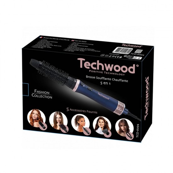Cepillo Alisador Techwood TCO-6094 Azul 600/700W Con 5 Accesorios Cepillo Alisador Techwood TCO-6094 Azul 600/700W Con 5 Accesorios