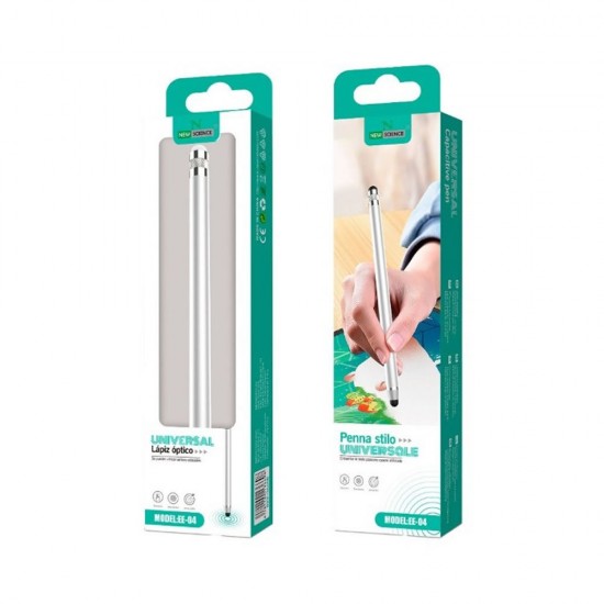 Lápiz Táctil Universal New Science EE-04 Plata 16cm Lápiz Táctil Universal New Science EE-04 Plata 16cm