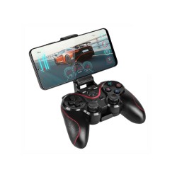 Comando Gaming Rebel Kom1180 Preto Com Suporte Para Telemóvel