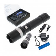 Lanterna Torch-Focus Preto 3w 220lm Zoom Recarregável