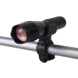 Lanterna Entac Efl-Zoom-Alu-Xhp Preto 10w 400lm Zoom Com Suporte Para Bicicleta