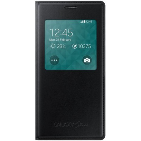 Funda Gel Ventana View Ef-Cg800bbegww Samsung Galaxy S5mini Sm-G800f Negro