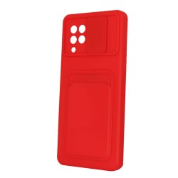 Capa Silicone Samsung Galaxy A42 5g Rojo Protetor De Camera