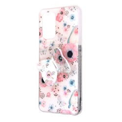 Silicone Cover With Bling Glitter Design Oppo A93 5g / A74 5g Butterfly Design, Flowers, possaro