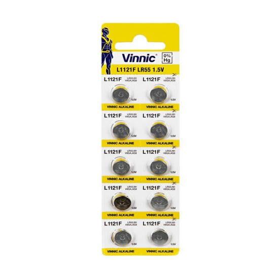 Pilhas Vinnic L1121f Lr55 Ag8 1.5v (1un)