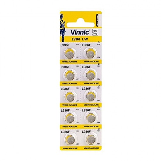 Pila Vinnic L936f Ag9 1.5v (1un) Pila Vinnic L936f Ag9 1.5v (1un)