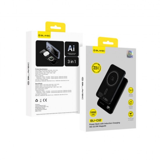 Power Bank Blavec Bj02 Preto 10000mah 22.5w Wireless Magnético Power Bank Blavec Bj02 Preto 10000mah 22.5w Wireless Magnético