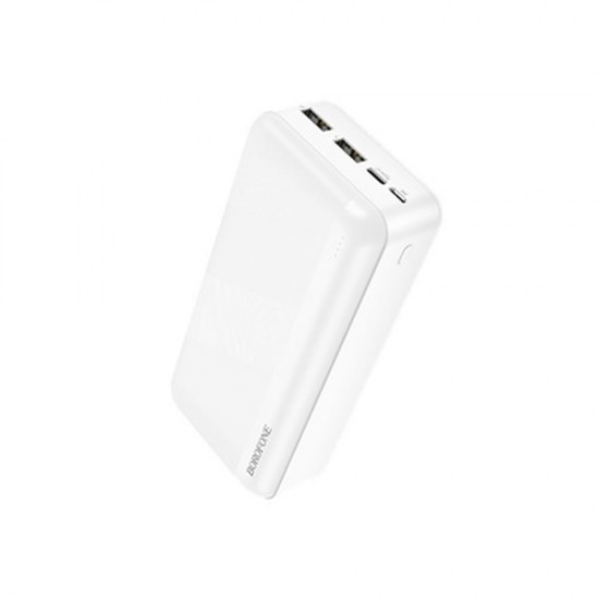 Power Bank Borofone Bj27b Branco 30000mah 2 Input Micro E Type-C/2 Usb Output