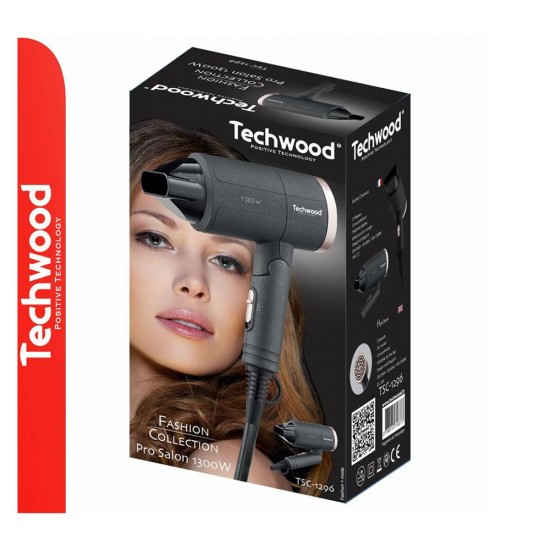 Secador De Cabelo Techwood Tsc-1296 Preto 1300w