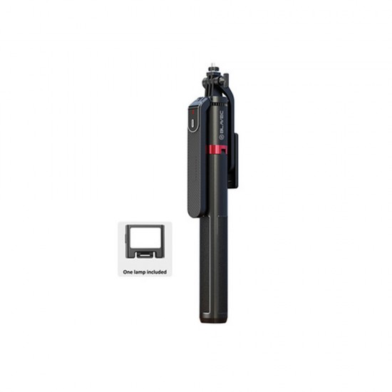 Selfie Stick Blavec Aluminium Fusion P08 Preto 2.2m Com Tripé, Comando Remoto E Luz