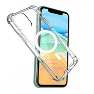Capa Silicone Dura Anti-Choque Apple Iphone 12 Pro Max Transparente Magsafe