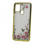 Capa With Flower Design Samsung Galaxy A21s Gold