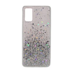 Capa Silicone Gel Liquido Glitter Samsung Galaxy A41 Rosado