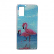 Capa De Silicone Duro Com Desehno Samsung Galaxy A41 Flamingo