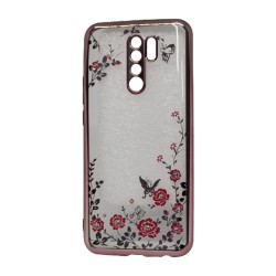 Capa With Flower Design Xiaomi Redmi 9 Rose Gold