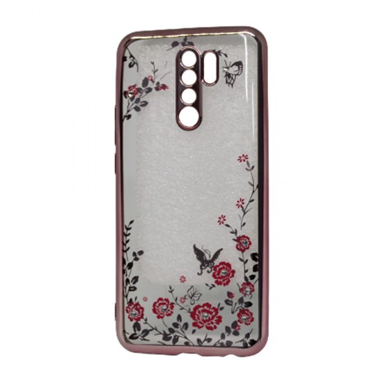 Capa With Flower Design Xiaomi Redmi 9 Rose Gold