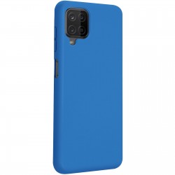 Capa De Silicone Samsung Galaxy A12 / A125 Azul Robusta