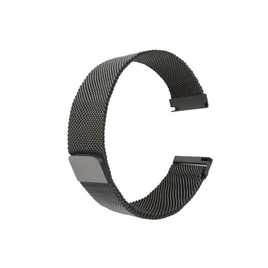 Pulseira New Science 20mm Preto Metal Com Iman