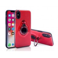 Capa Silicone Tpu Com Anel De Dedo Apple Iphone Xr Vermelho